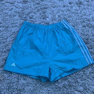 Adidas light blue shorts, size medium